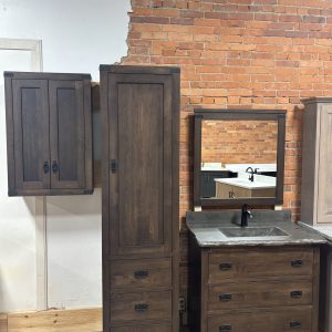 Lexington Style Vanity, Linen, Wall Cabinet, Top, and Mirror